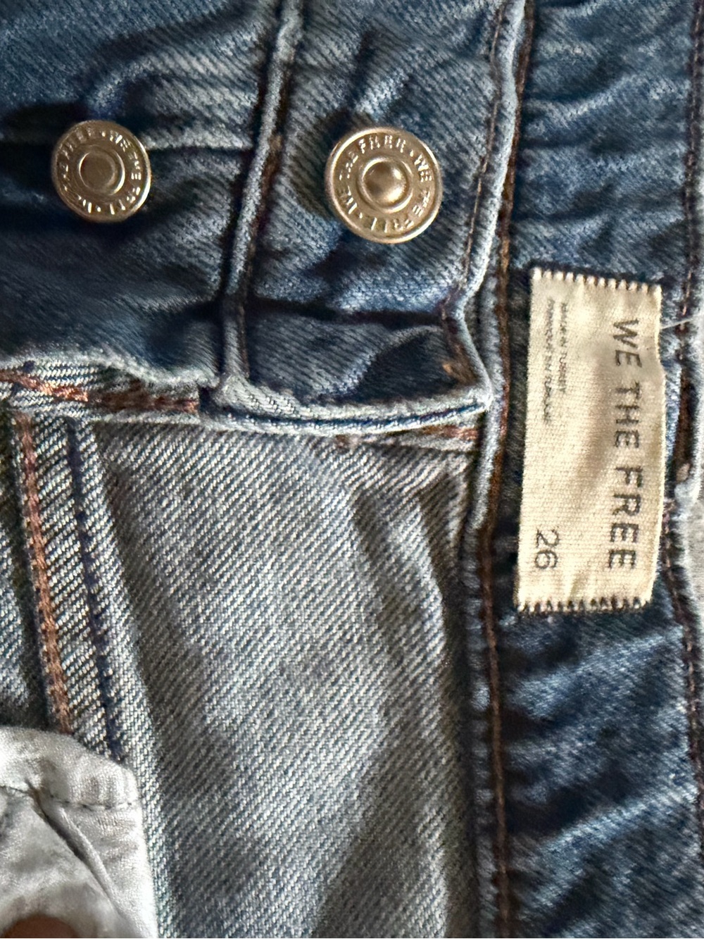 Free People We The Free Eden High Slouchy Jeans 26 Wide Leg 100% Cotton Boho - Picture 2 of 3